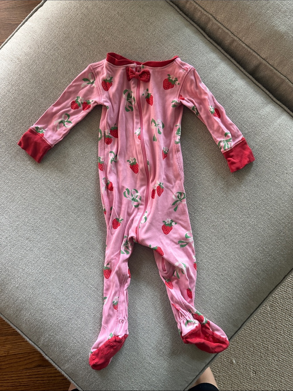 The Beaufort Bonnet Company Pink Strawberry-Print Footed One-Piece 6-12 months